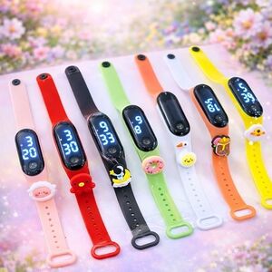 Kids LED Digital Watches - Cute Cartoon Characters - Variety Colors (Choose One)